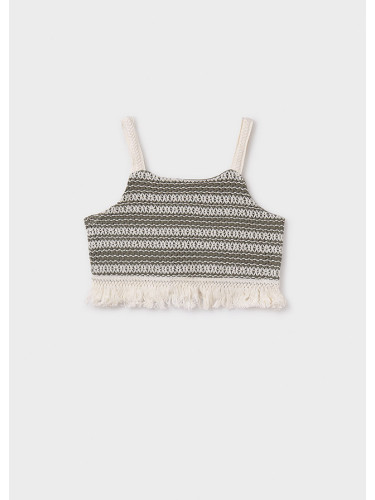 Детски топ в тъмнозелен цвят с ресни Mayoral