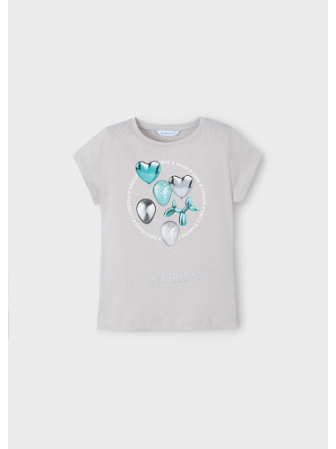 Детска тениска в светлосив цвят с щампа Mayoral