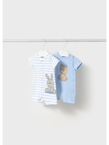 Бебешки комплект от два гащеризона в светлосин цвят Mayoral