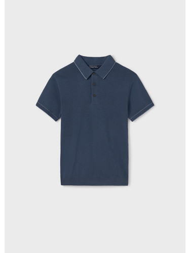 Детска изчистена блуза с яка в тъмносин цвят Mayoral