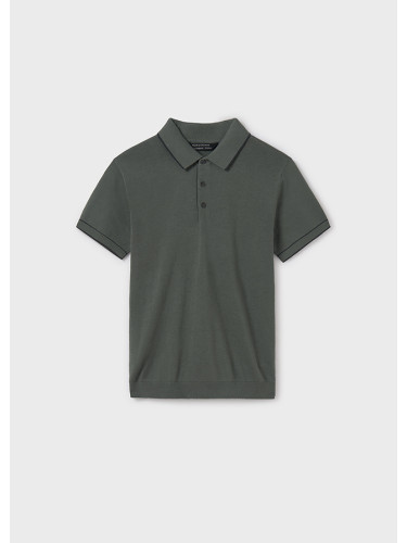 Детска изчистена блуза с яка в цвят графит  Mayoral