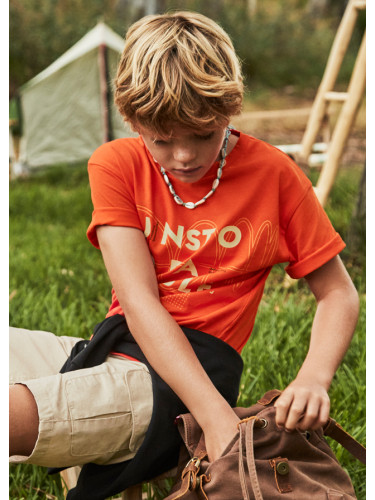 Детска тениска с къс ръкав в оранжев цвят Mayoral