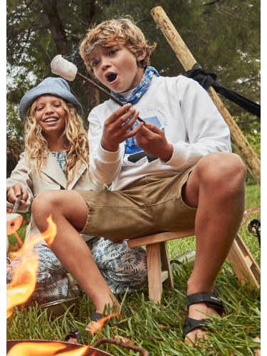 Детска блуза с щампа в бял цвят Mayoral