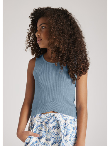 Детски изчистен потник от фино плетиво в син цвят Mayoral