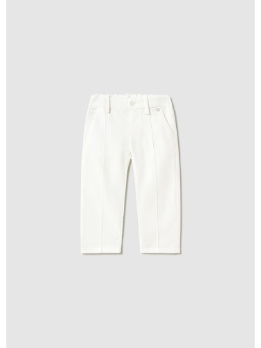 Бебешки официален ленен панталон в бял цвят Mayoral