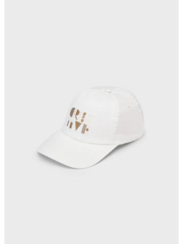 Детска шапка с козирка в цвят ванилия Mayoral