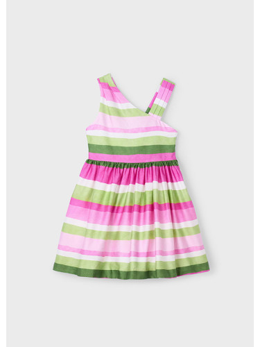 Детска рокля на райе в зелен цвят Mayoral