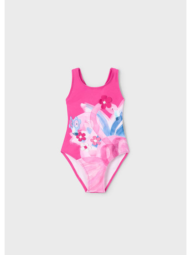 Детски цял бански в цикламен цвят с фламинго Mayoral