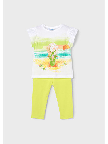 Детски комплект от две части в жълт цвят с щампа Mayoral