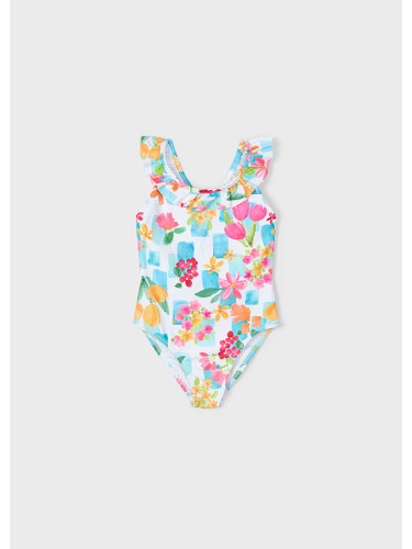 Детски цял бански в зелен цвят с щампа Mayoral