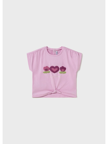 Бебешка блуза с бродирани цветя в розов цвят Mayoral