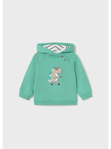 Бебешки суитшърт в цвят мента с динозавър  Mayoral