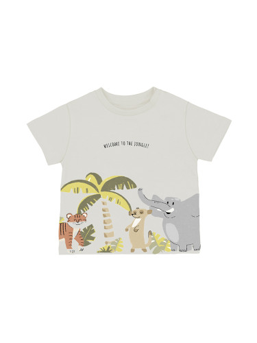 Бебешка тениска с щампа в бял цвят Mayoral