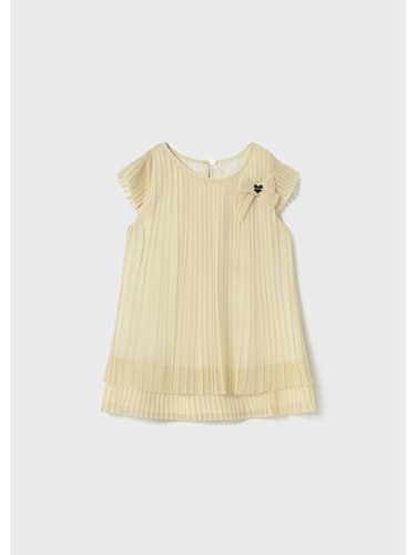 Бебешка солей рокля с панделка в златист цвят Mayoral