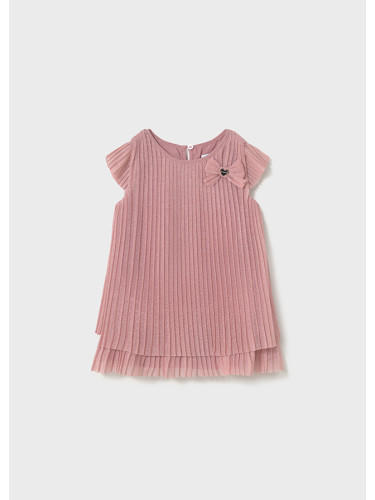 Детска солей рокля с панделка в розов цвят Mayoral