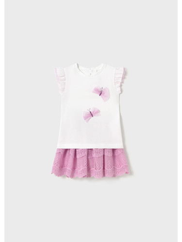 Детски комплект от две части с дантела в лилав цвят Mayoral