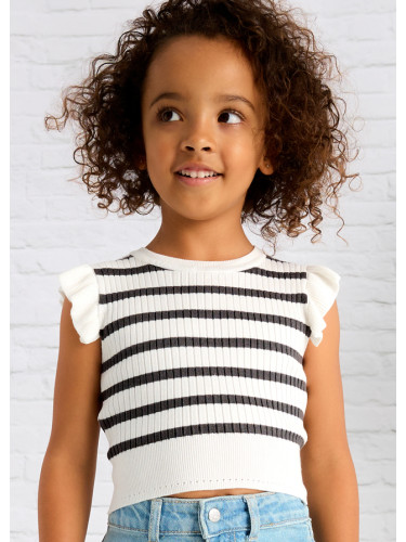 Детски топ от фино плетиво в бял цвят Mayoral