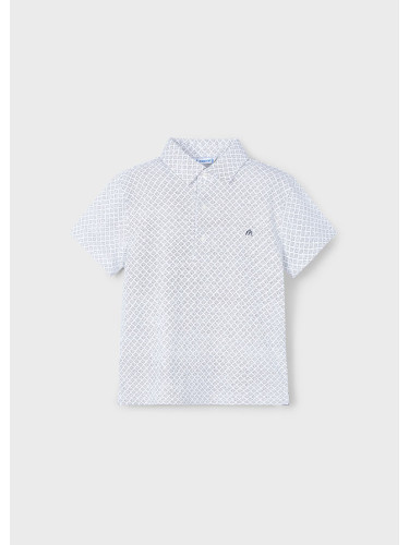Детска поло блуза с щампи в син цвят Mayoral
