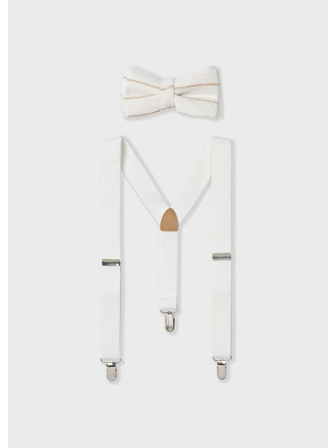 Комплект тиранти с папийонка в цвят ванилия Mayoral