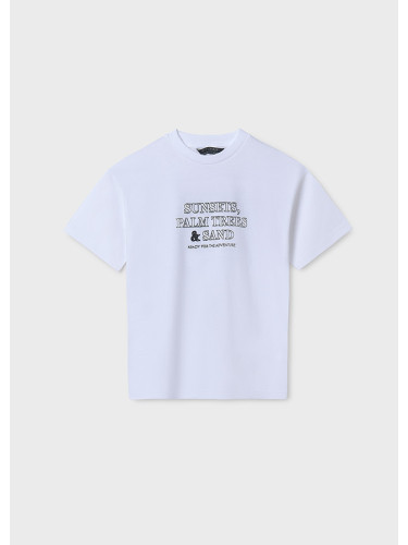 Тениска за момче с бродирани елементи в бял цвят Mayoral