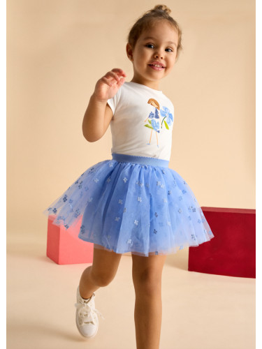 Детски комплект от блуза и тюлена пола в син цвят Mayoral