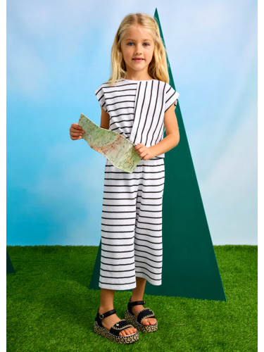 Детски раиран комплект в бял и черен цвят Mayoral