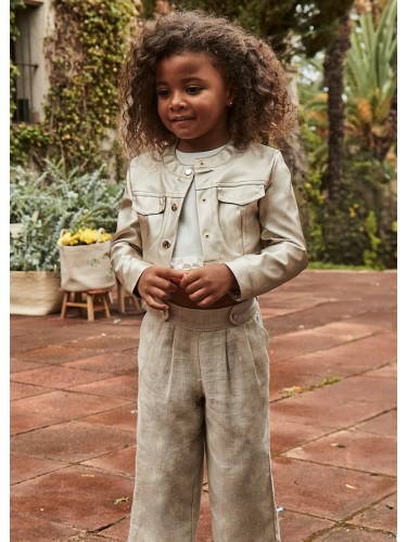 Детски ленен панталон с широк крачол Mayoral