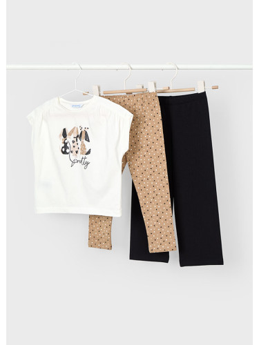 Детски комплект от три части в кафяв цвят Mayoral