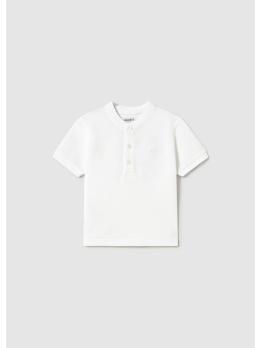 Бебешка бяла блуза с яка Mayoral
