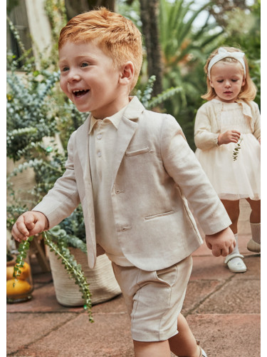 Детско ленено сако в бежов цвят Mayoral
