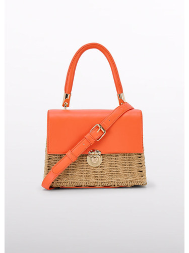 Детска малка чанта в оранжев цвят с къса и дълга дръжка Abel and Lula
