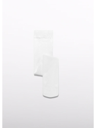 Бебешки фин чорапогащник в бял цвят Abel and Lula