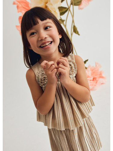 Комплект пола и топ плисе в златист цвят Abel& Lula