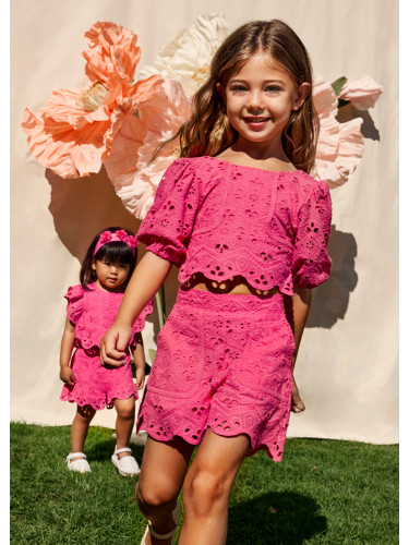Детски комплект от рязана дантела в цикламен цвят Abel&Lula