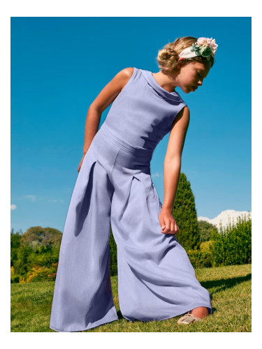 Детски официален гащеризон с колан в лилав цвят Abel&Lula