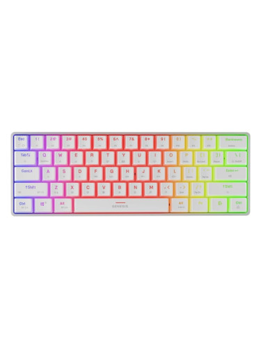  Механична клавиатура Genesis - Thor 660 G2, безжична, Gateron Red, бяла