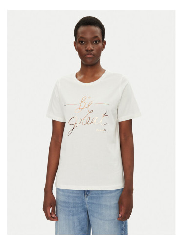 Fransa Тишърт 20615334 Бял Regular Fit