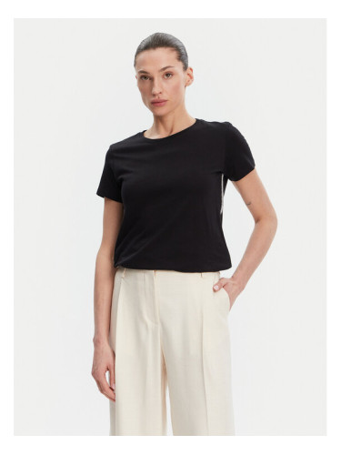 Fracomina Тишърт FS25ST3002J400G5 Черен Regular Fit