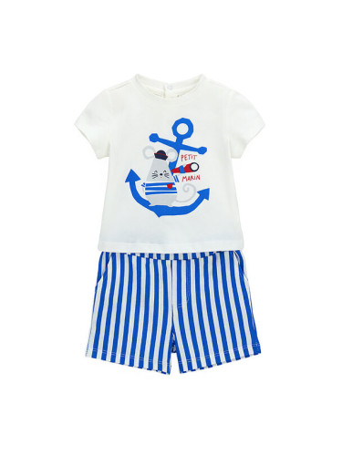 Original Marines Комплект тишърт и панталонки DFP6041BM Бял Regular Fit