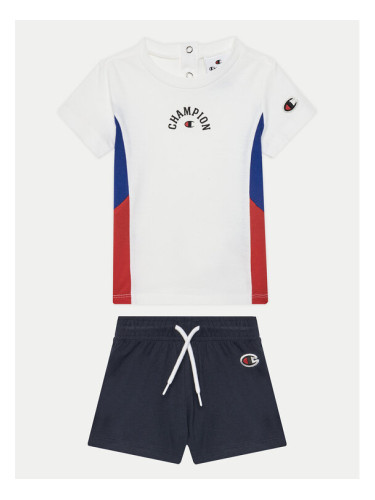 Champion Комплект тишърт и панталонки 307012 Бял Regular Fit