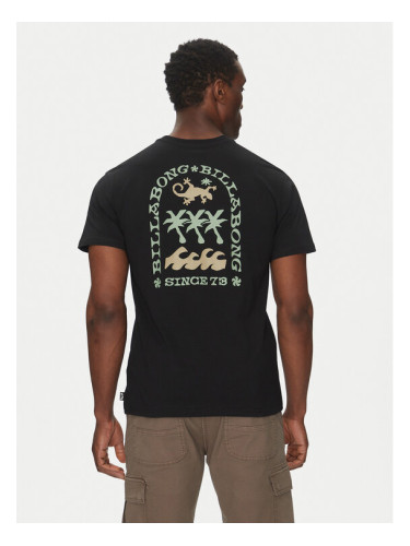 Billabong Тишърт EBYZT00308 Черен Regular Fit