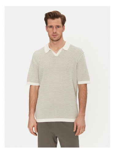 Only & Sons Тениска с яка и копчета Kian 22033457 Бежов Relaxed Fit