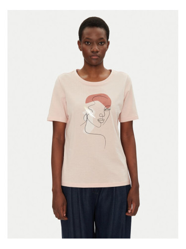 Fransa Тишърт 20615408 Розов Regular Fit