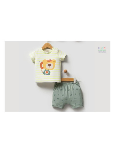 Бебешки летен комплект Hello Lion Green