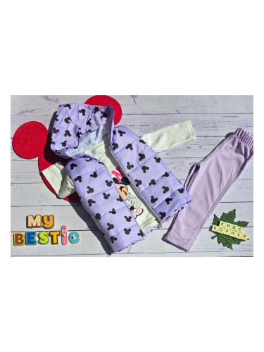 Бебешки комплект с елек My Bestie Purple