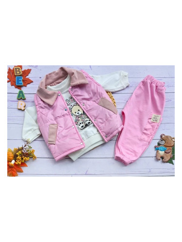 Бебешки комплект с непромокаем елек Look Like You Pink