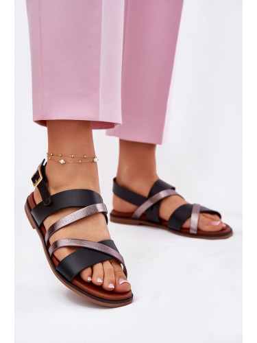 Дамски Сандали На Плосък Ток С Ленти Червени Sergio Leone