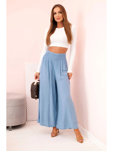 Kesi Włoski Damen Hose aus Viskose mit elastischem Bund Denim
