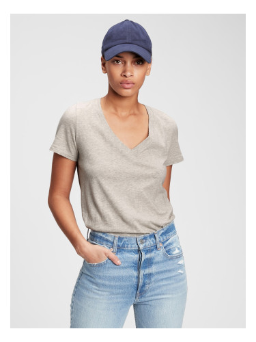 GAP T-Shirt 100% Organic Cotton Vintage V-Neck T-Shirt - Women's