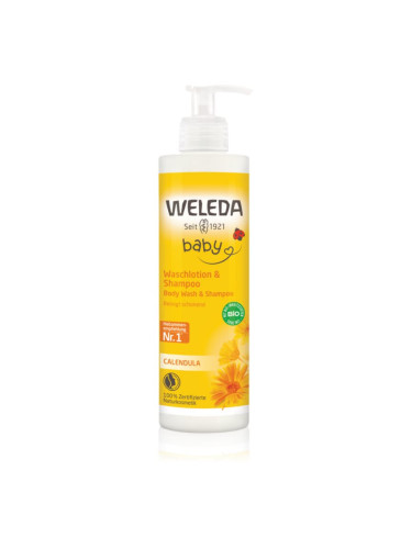 Weleda Baby шампоан и измиващ гел 2 в 1 за деца Calendula officinalis 400 мл.